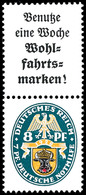 Nothilfe 1928, Benutze Eine Woche Wohlfahrtsmarken! + 8 Pfg, Senkrechter Zusammendruck, Postfrisch, Bestens Gepr. Schleg - Sonstige & Ohne Zuordnung