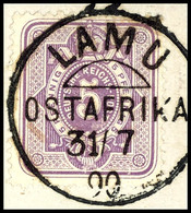 5 Pfennig Violettpurpur, Entwertet Mit Einkreissegmentstempel "LAMU 31/7 90" Auf Luxusbriefstück, Fotoattest Jäschke-Lan - Afrique Orientale