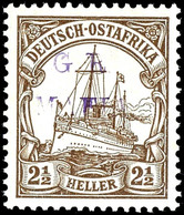 2 1/2 H. Kaiseryacht Mit Aufdruck "G.R. MAFIA" In Schwärzlichviolett, Tadellos Postfrisch, Kabinett, Seltene Marke, Aufl - Duits-Oost-Afrika