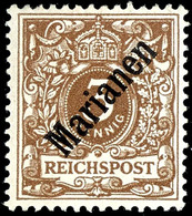 3 Pfg Krone/Adler Mit Daigonalem Aufdruck "Marianen", Tadellos Postfrisch, Unsigniert, Fotoattest Jäschke-Lantelme BPP:  - Mariana Islands