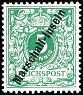 5 Pfg Opalgrün Sog. Berliner Ausgabe, Tadellos Postfrisch, Gepr. Bothe BPP, Mi. 400.- - Unterbewertet., Katalog: 2II ** - Marshalleilanden