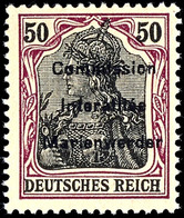 50 Pfg Germania Auf X-Papier, Mit Dreizeiligem Aufdruck "Commission / Interaliee / Marienwerder", Tadellos Postfrisch, A - Sonstige & Ohne Zuordnung