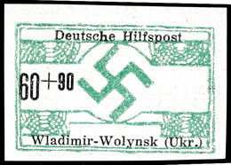 6 Pfg Bis 90 Pfg Wladimir-Wolynsk, Ungezähnt, Alle In Type II "dickes H", Tadellos Ungebraucht, Gepr. Zirath BPP, Mi. 1. - Altri & Non Classificati