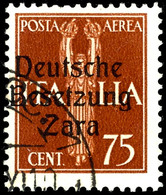 75 C. Freimarke Mit Aufdruck In Type I, Tadellos Gestempelt, Auflage Nur 2.000 Marken, Fotoattest Brunel VP (2018): "Die - Deutsche Bes.: Zara