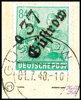 15, 25, 84 Pfennig Güstrow, Kabinettbriefstücke, Michel 420,-  Gepr. Lieder BPP, Katalog: 171,175,181VIII BS - Altri & Non Classificati