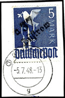 5 Mark Güstrow A, Luxusbriefstück, Michel 1000,-  Fotoattest Dr. Modry BPP, Katalog: IIdVIII BS - Sonstige & Ohne Zuordnung