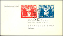 24 Und 50 Pfg Deutsch-Polnische Freundschaft, Beide Werte Komplett Auf FDC Von "(10) ZITTAU 22.4.51" Nach Cleveland / US - Sonstige & Ohne Zuordnung