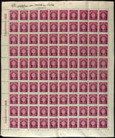 1929, 2 Auf 5 Ö. Wappen, Originalbogen Zu 100 Werten, 3 Marken Haftspuren, Sonst Tadellos Postfrisch, Horizontal Und Ver - Other & Unclassified