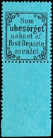 1872, Som Unbesörget, Fehldruck Auf Grünem Papier Mit Unterrand, Tadellos Postfrisch In Ausgabetypischer Erhaltung, Unsi - Andere & Zonder Classificatie