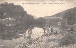 82-SAINT-ANTONIN- VUE SUR L'AVEYRON ET ROCHER DE BONNE - Saint Antonin Noble Val