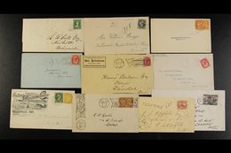 CANADA & PROVINCES QV POSTAL HISTORY  Accumulation Of Covers And Cards Franked With Queen Victoria Adhesives Including 2 - Autres & Non Classés