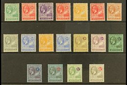 1921-29  Wmk Script CA Definitives Set Complete With The Additional Colours, SG 62/80, Very Fine Mint (the 3s With Small - Sonstige & Ohne Zuordnung