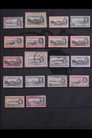 1938-53  KGVI Definitives Complete Basic Set (½d To 10s, SG 38/47), Plus A Couple Of Perf Variants, Very Fine Used. (18  - Ascension