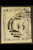 NEW SOUTH WALES  1850 2d Prussian Blue Sydney View, Plate II Worn Impression, SG 26, Four Good Margins And Light Barred  - Autres & Non Classés