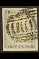 NEW SOUTH WALES  1850 2d Ultramarine Sydney View Plate III, Double Lines On Bale, SG 30c, Superb With Four Large Margins - Other & Unclassified