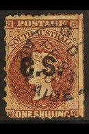SOUTH AUSTRALIA  DEPARTMENTAL OFFICIAL "C.S." (Chief Secretary) In Black On 1s Perf. 10 X 11½-12, Adelaide 1870 Cds. For - Autres & Non Classés