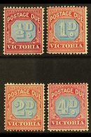 VICTORIA  POSTAGE DUES 1890 ½d, 1d, 2d, And 4d All Listed Shades, SG D1a/D4a, Fine Mint. (4 Stamps) For More Images, Ple - Other & Unclassified