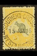 1915  5s Grey And Yellow Kangaroo, SG 30, Superb Used With Lovely Neat Centrally Placed "SOUTHERN CROSS / WESTN. AUSTRAL - Autres & Non Classés