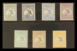 1915  Complete Kangaroo Set To 5s, Wmk Large Crown, SG 24/30, Very Fine Mint. Scarce Set. (7 Stamps) For More Images, Pl - Sonstige & Ohne Zuordnung