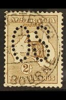 OFFICIAL  1913 2s Brown Roo Punctured 'OS', SG O11, Fine Cds Used, Some Shortish Perfs, Fresh, With RPSL Photo-certifica - Autres & Non Classés
