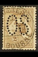 OFFICIAL  1913 2s Brown Roo Punctured 'OS', SG O11, Fine Cds Used, Some Shortish Perfs, Fresh, With RPSL Photo-certifica - Other & Unclassified