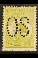 OFFICIAL  1913 3d Olive Roo Die II Punctured 'OS', SG O5e, Fine Cds Used, Some Shortish Perfs, Fresh. For More Images, P - Autres & Non Classés