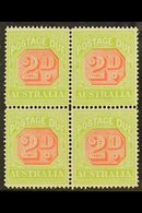POSTAGE DUES  1912 - 1923 2d Scarlet And Pale Yellow Green, SG D81, Superb Mint Block Of 4. For More Images, Please Visi - Other & Unclassified