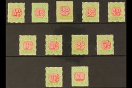POSTAGE DUES  1909 Rosine And Yellow Green Set To £1 Complete, SG D63/73, Very Fine Mint. Lovely Bright Colours. (11 Sta - Other & Unclassified