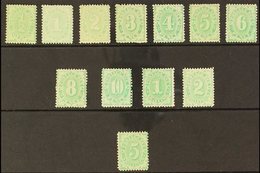 POSTAGE DUES  1902 - 04 ½d To 5s Emerald Green (Filled Space At Foot), Set Complete, SG D13/33, Various Perfs. (12 Stamp - Other & Unclassified