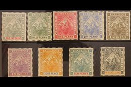 1897-98  Diamond Jubilee Set, SG 116/24, Fine Mint. (9 Stamps) For More Images, Please Visit Http://www.sandafayre.com/i - Barbados (...-1966)