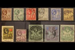 1912-16  KGV Definitives Complete Set, SG 170/80, Fine / Very Fine Used. (11 Stamps) For More Images, Please Visit Http: - Barbados (...-1966)