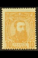 CONGO  1887-94 10f Dull Orange, COB 13, Fine Mint, Centred To Lower Right. For More Images, Please Visit Http://www.sand - Sonstige & Ohne Zuordnung