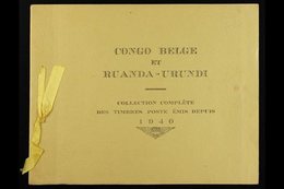 CONGO  1940-42 Special Printed Presentation Album, Displaying Congo And Ruanda-Urundi Mint Sets Lightly Hinged, Incl. Ru - Other & Unclassified