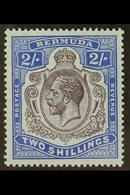 1918-22  2s Purple And Blue, Damaged Leaf At Bottom Right, SG 51bf, Fine Mint. For More Images, Please Visit Http://www. - Bermudes