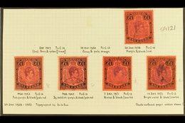 1938-53 £1 USED KEY PLATE SELECTION.  An All Different, Specialized Shade & Perf Collection Of Fine Cds Used "key Plate" - Bermuda