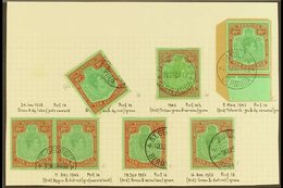 1938-53 10 SHILLING USED KEY PLATE SELECTION.  An All Different, Specialized Shade & Perf Collection Of Fine Cds Used "k - Bermudes