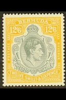 1938-53  12s6d Grey & Pale Orange (chalk Surfaced) Perf 13, SG 120e, Never Hinged Mint For More Images, Please Visit Htt - Bermudes