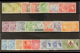 1953-62  Pictorial Definitive Set (SG 135/50) Plus Most Additional Listed Shade & Type Variants, Very Fine Lightly Hinge - Bermudes