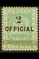 1881  2 On 24c Emerald-green (012), SG 157, Fine Mint For More Images, Please Visit Http://www.sandafayre.com/itemdetail - Britisch-Guayana (...-1966)