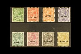 SALONICA - BRITISH FIELD OFFICE.  1916 "Levant" Overprinted Set Complete, SG S1/S8, Very Fine Mint, The 9d And 1s Values - Britisch-Levant