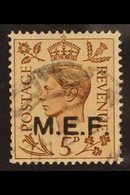 M.E.F.  1942 5d Brown Ovptd Type M2a (rough Lettering Round Stops), SG M10a, Very Fine Used. RPS Cert. For More Images,  - Italienisch Ost-Afrika