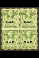 SOMALIA  1943 2s 6d E.A.F. Overprint, SG S9, Very Fine Never Hinged Mint Block Of 4. For More Images, Please Visit Http: - Italienisch Ost-Afrika