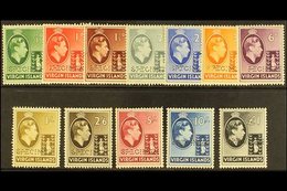 1938  Geo VI Set Complete, Perforated "Specimen", SG 110s/121s, Very Fine Mint, Part Og. (12 Stamps) For More Images, Pl - Iles Vièrges Britanniques