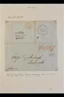 1844-1866 STAMPLESS MAIL.  Includes 1844 Entire To Greenock (Ireland) With "Pictou" Cds And Boxed "Greenock" Cancels, 18 - Sonstige & Ohne Zuordnung