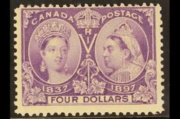 1897  $4 Violet "Jubilee", SG 139, Unitrade 64, Fine Mint For More Images, Please Visit Http://www.sandafayre.com/itemde - Sonstige & Ohne Zuordnung