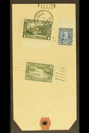 1936 PARCEL TAG  Franked With 1930 $1 Olive-green, 1935 5c Blue & 20c Olive-green ($1.25 Rate), From "The Canadian Bank  - Sonstige & Ohne Zuordnung