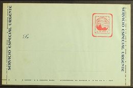 MEDELLIN - POSTAL STATIONERY  1904 Letter Card "Un Peso" Red On Light Green With Dark Blue Text, Higgins & Gage 1, Very  - Colombie