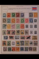 1863-1993 ALL DIFFERENT COLLECTION.  An Attractive & Extensive,  ALL DIFFERENT Mint & Used Collection On Printed Pages,  - Costa Rica