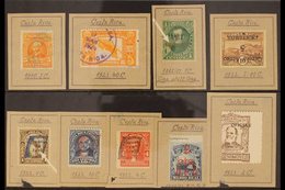 1881-1932 INTERESTING CURIOS.  A Small Selection Featuring Errors And Varieties. Includes 1885 Overprinted 1c With "Gnan - Costa Rica