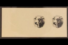 1950 IMPERF "BULL" PROOFS  Air National Agriculture, Cattle & Industries Fair (as SG 488/501, Scott C197/210) - Horizont - Costa Rica
